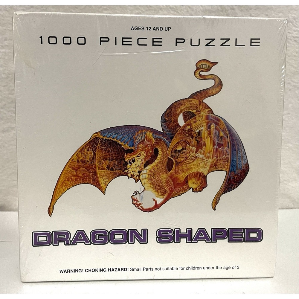 1000 Piece Fire Breathing Dragon Shaped Puzzle Made in the USA